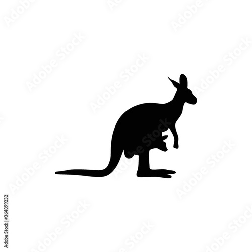 silhouette of kangaroo
