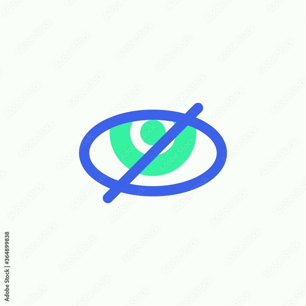 Invisible, private icon vector, filled flat sign, Do not spy, bicolor pictogram, green and blue colors. Symbol, logo illustration Invisible, private icon vector, filled flat sign, Do not spy, bicolor pictogram, green and blue colors. Symbol, logo illustration