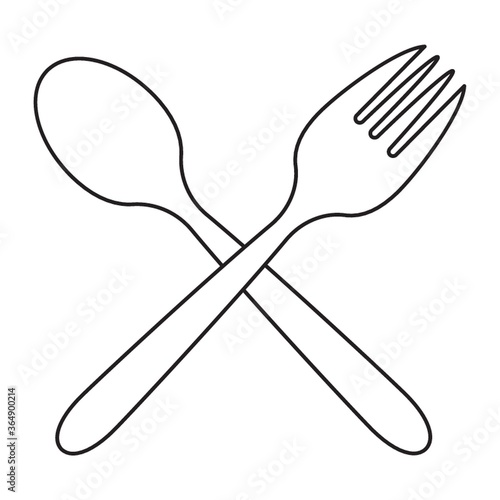 crossed spoon and fork