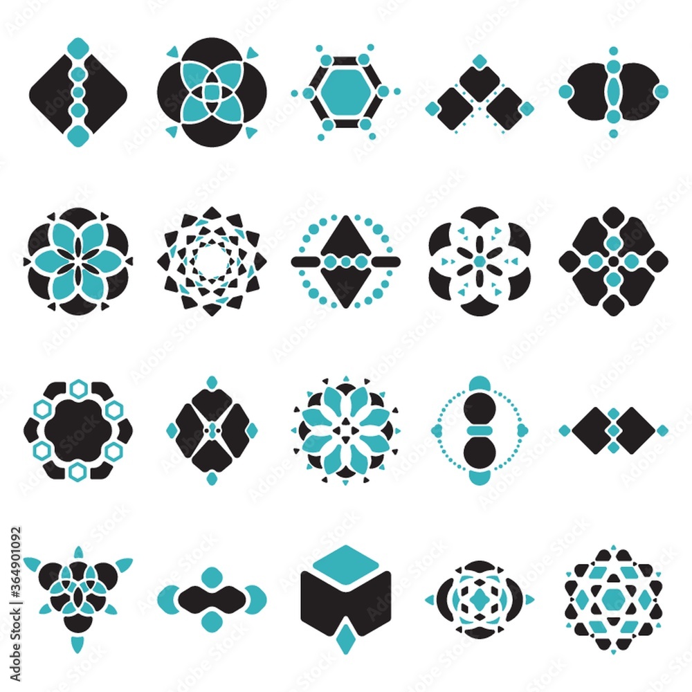 set of abstract icons set of abstract icons