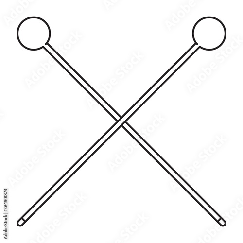 crossed drumsticks