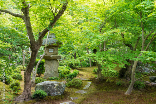 Enko-ji Temple in Kyoto  Japan. Enko-ji Temple was originally founded in 1601  as the site of the Rakuyo School by Tokugawa Ieyasu.