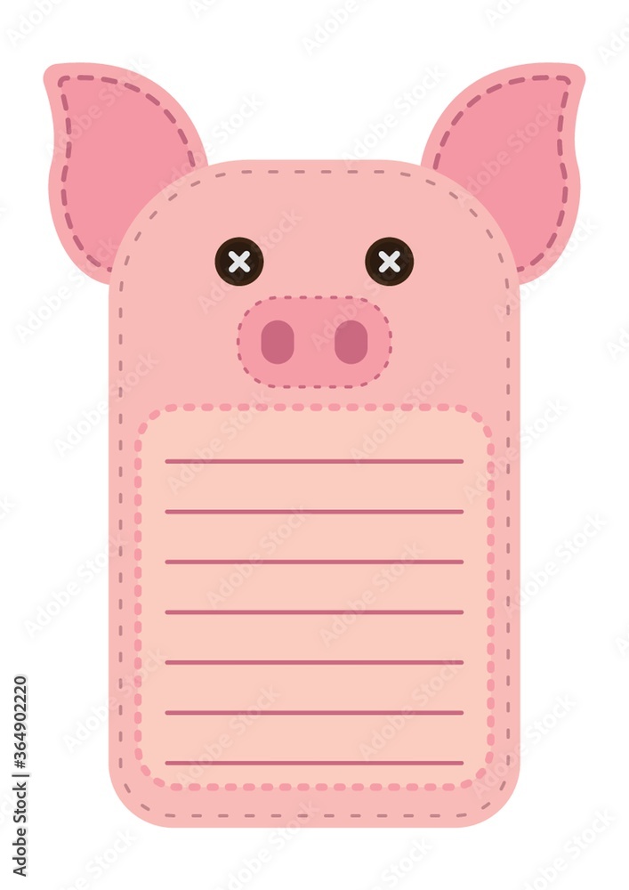 cute pig note cute pig note