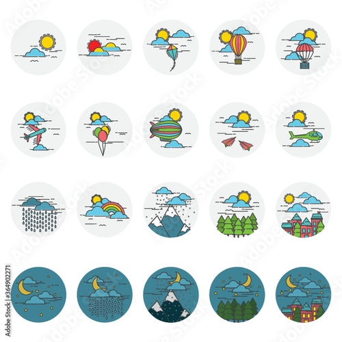 collection of sky icons