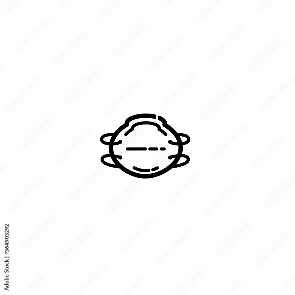 Medical mask icon. Simple vector illustration of mask for protection Medical mask icon. Simple vector illustration of mask for protection