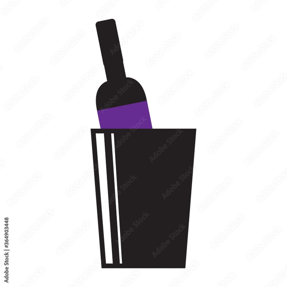 wine bottle in ice bucket wine bottle in ice bucket