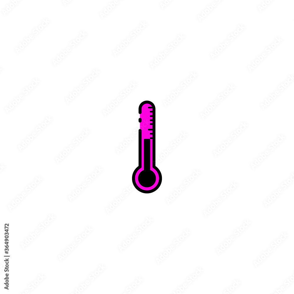 Thermometer icon. Vector illustration of thermometer. Thermometer icon. Vector illustration of thermometer.
