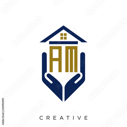 am logo design vector for real estate