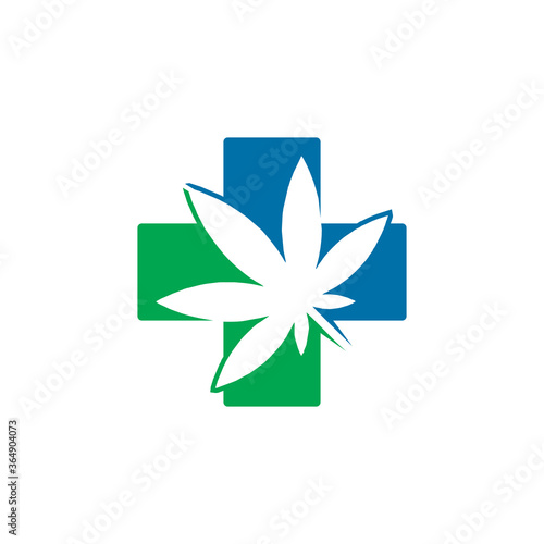 marijuana medical logo , leaf medic logo
