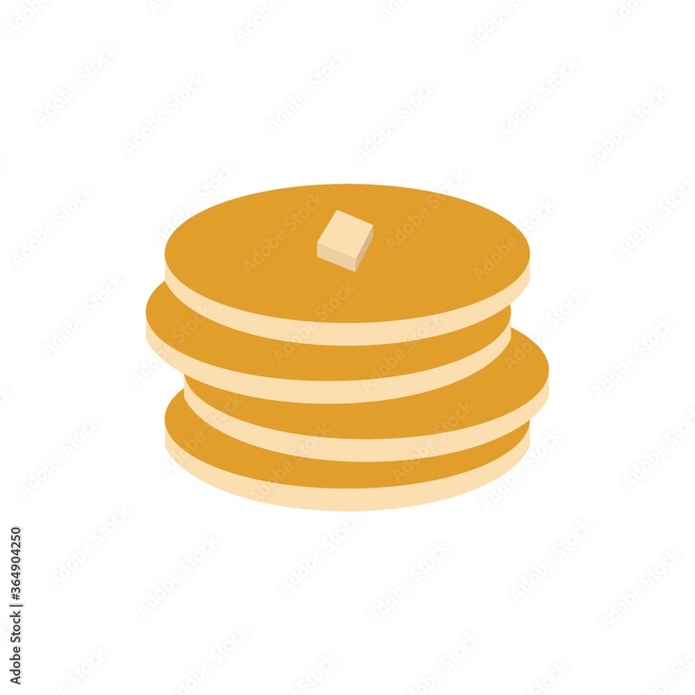 pancakes with butter cube on top pancakes with butter cube on top