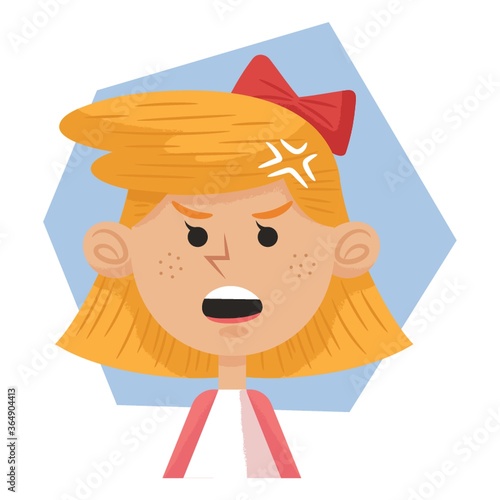 girl yelling angrily