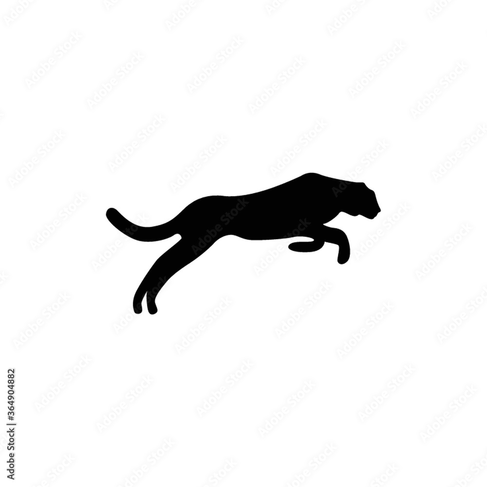 Fototapeta premium silhouette of panther