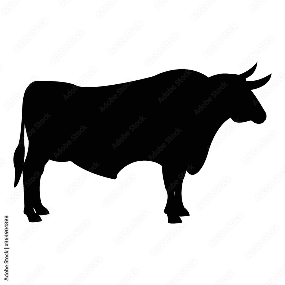 silhouette of ox
