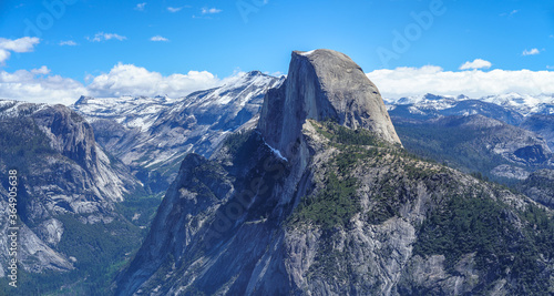 hiking to glacier point in yosemite national park in california, usa