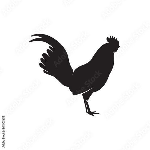 silhouette of a rooster