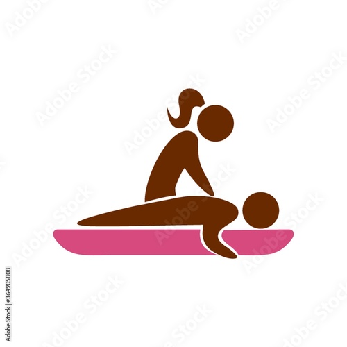 girl giving a back massage