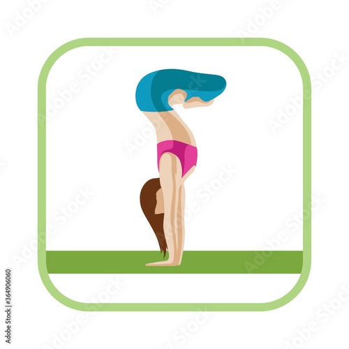 handstand with lotus pose