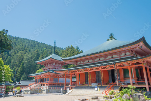 Enryakuji Temple in Otsu, Shiga, Japan. It is part of the UNESCO World Heritage Site - Historic Monuments of Ancient Kyoto (Kyoto, Uji and Otsu Cities). photo