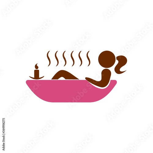 girl having steam bath