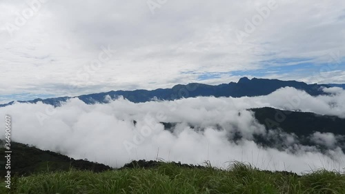 mountain landscape with clouds