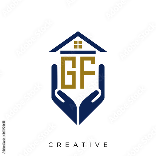 gf logo design vector for real estate