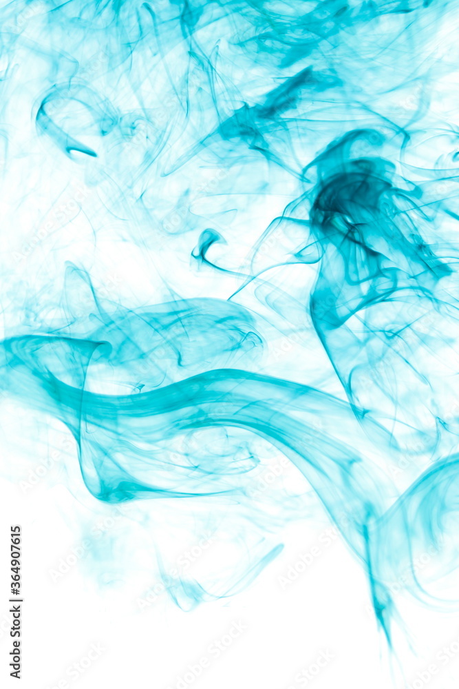 Blue smoke on white background Blue smoke on white background