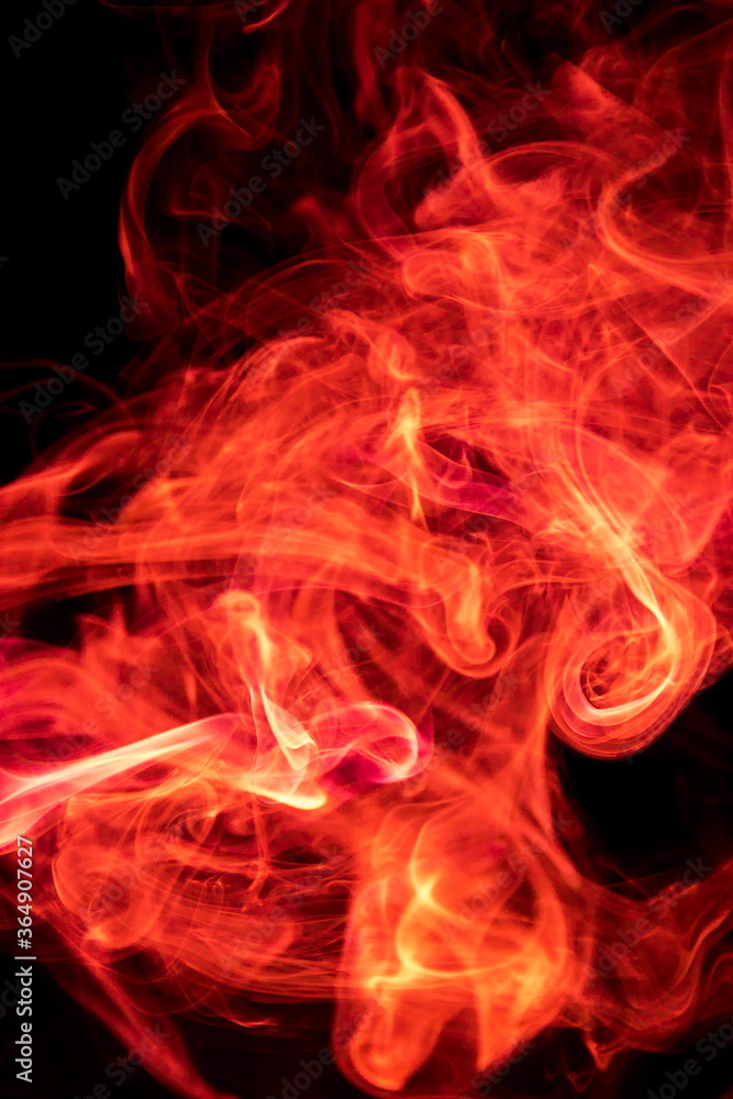 Red smoke on black background Red smoke on black background