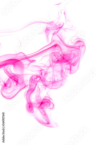 Purple smoke on white background