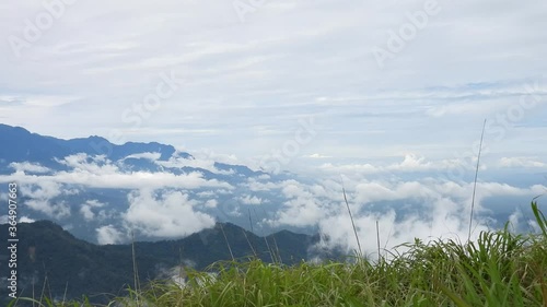 mountain landscape with clouds