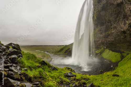 Seljalandsfoss  waterfall in the South Region in Iceland.