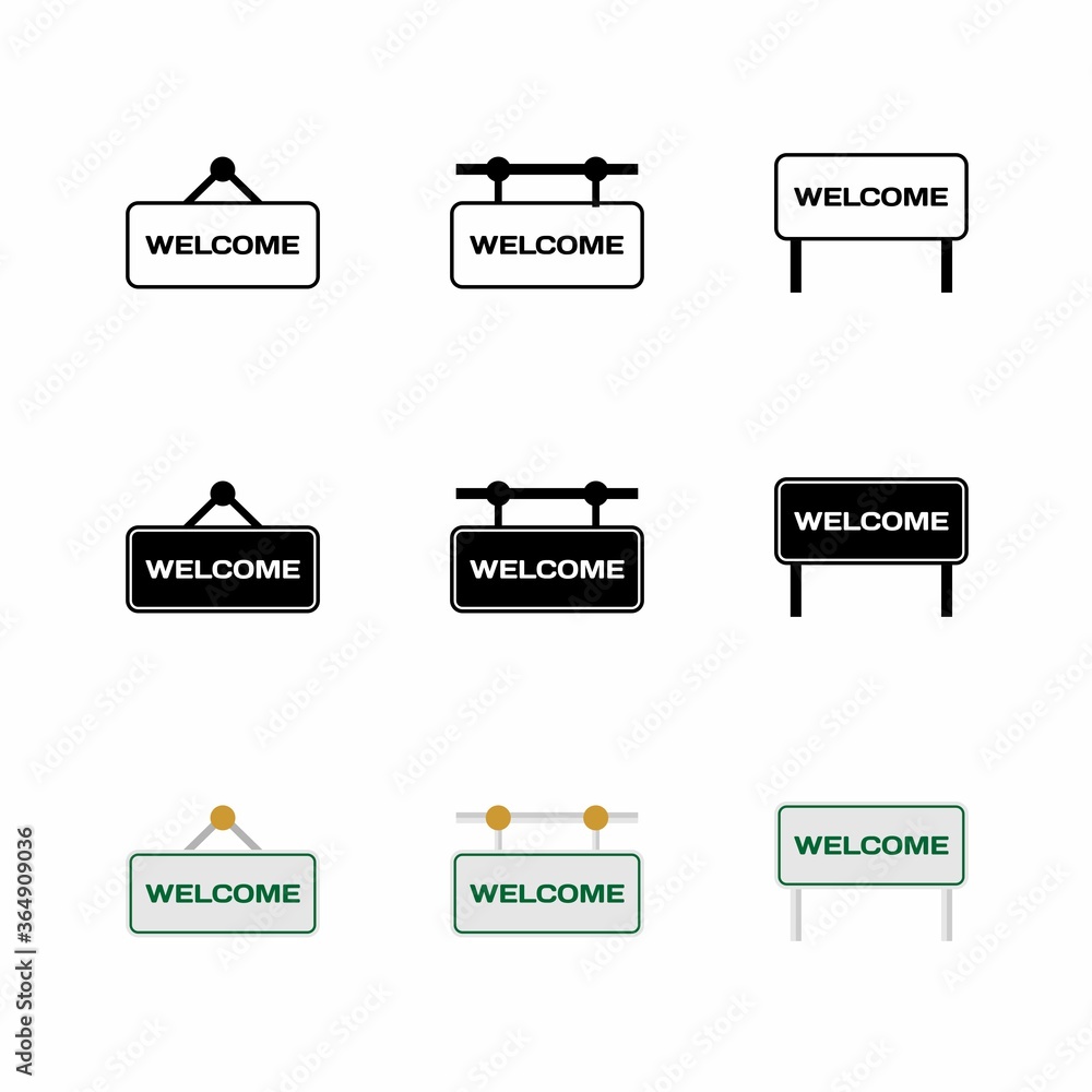Welcome Sign Icon : Travel Theme, Infographics and Other Graphic Related Assets.