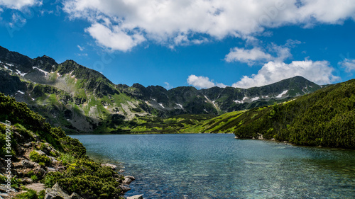 Fototapeta Naklejka Na Ścianę i Meble -  Black pond in the Tatra valley