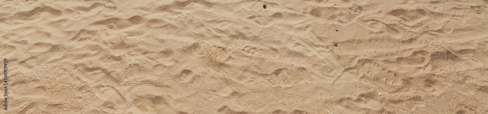 Fußabdrücke im Sand Strand Panorama Fußabdrücke im Sand Strand Panorama