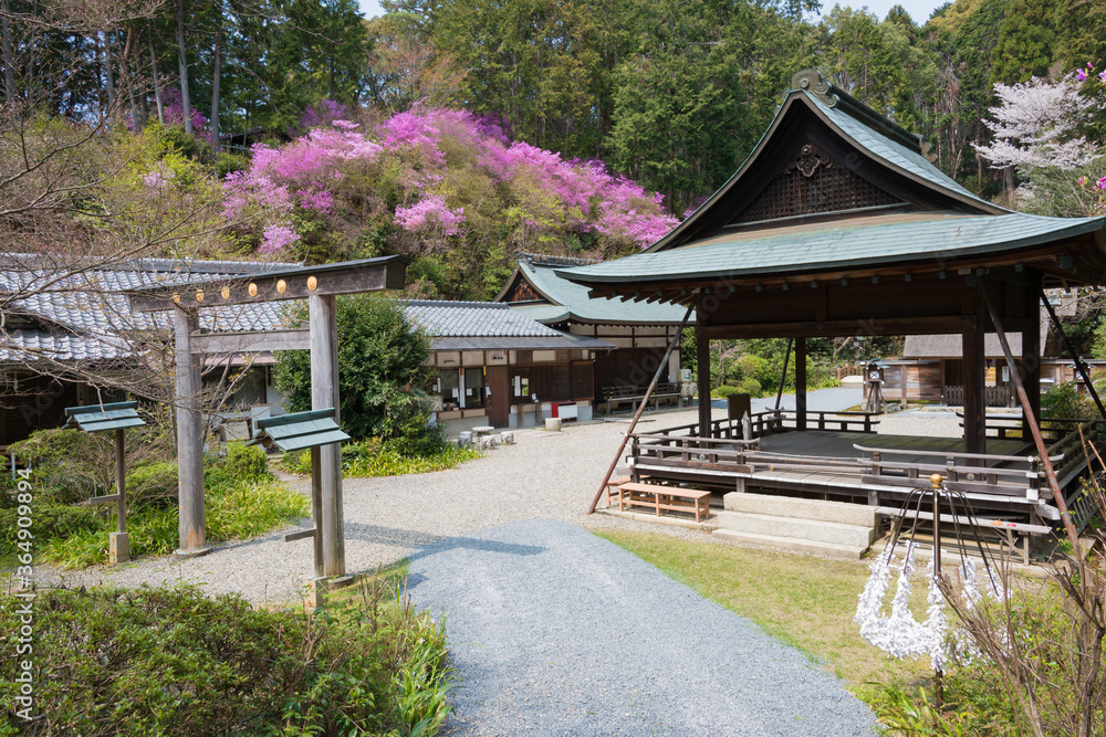 Himukai-Daijingu Shrine in Yamashina, Kyoto, Japan. The Shrine was a history of over 1500 years.