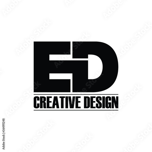 Letter ED simple logo design vector. monogram logo vector illustration