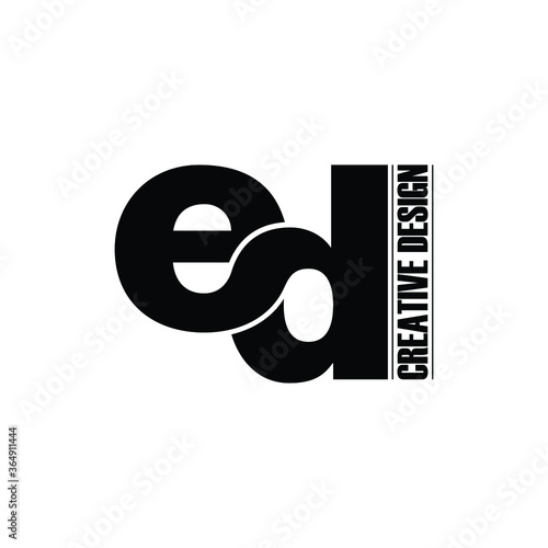 Letter ED simple logo design vector. monogram logo vector illustration