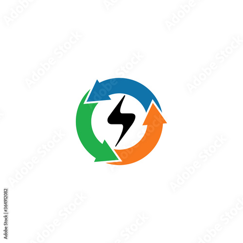 Logo template of thunder and arrow. Simple flat style. Vector logo template ready for use. Free Download Logo template of thunder and arrow. Simple flat style. Vector logo template ready for use. - GFXLoad