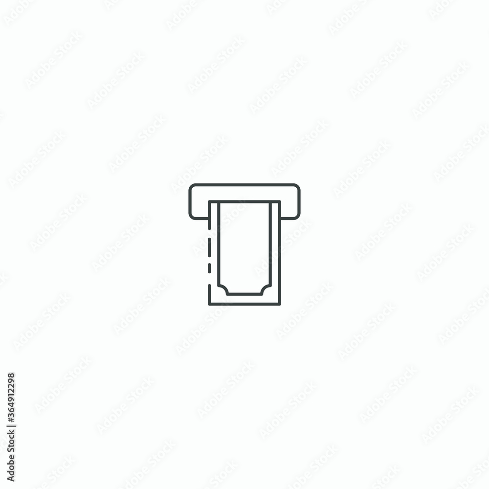  vector illustration of the ATM line icon
