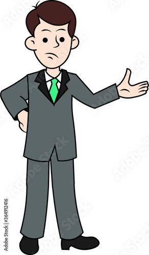 Businessman presenting your content