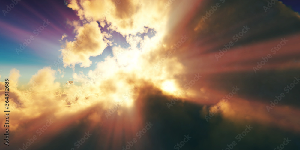 above clouds sun ray sunset above clouds sun ray sunset