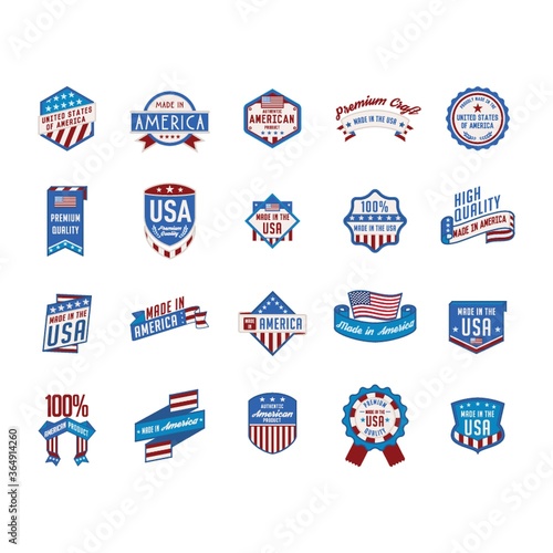 collection of made in america labels