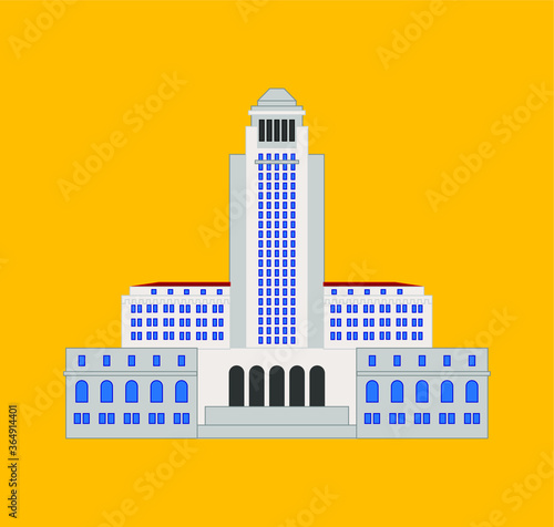 Obraz na płótnie Los Angeles City Hall. illustration for web and mobile design. w salonie