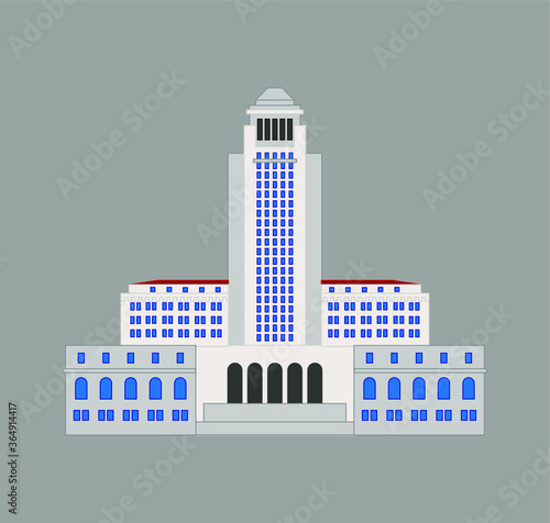 Obraz na płótnie Los Angeles City Hall. illustration for web and mobile design. w salonie