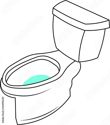 Doodle sketch artwork of a Toilet high commode