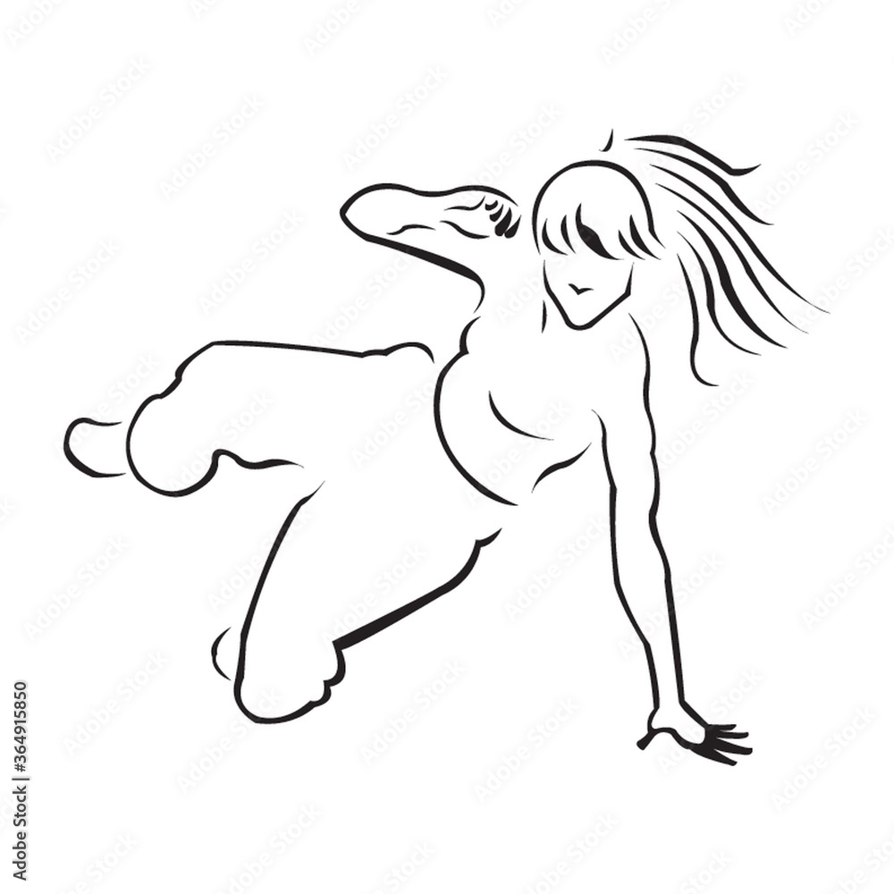 Obraz premium hip-hop dancer