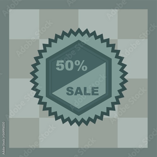 fifty percent sale label