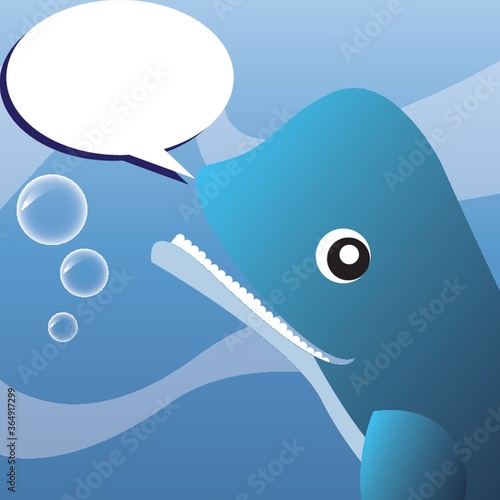 whale with speech bubble