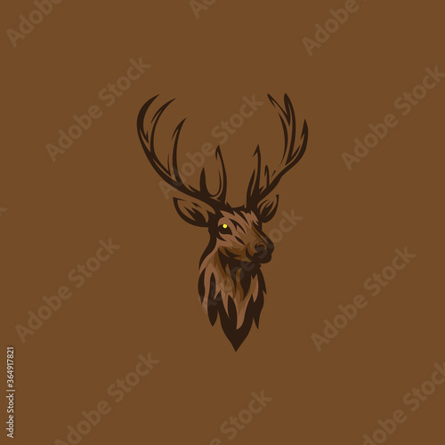 Abstract deer vector logo template - Eps 10