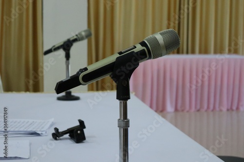 microphone on a stand