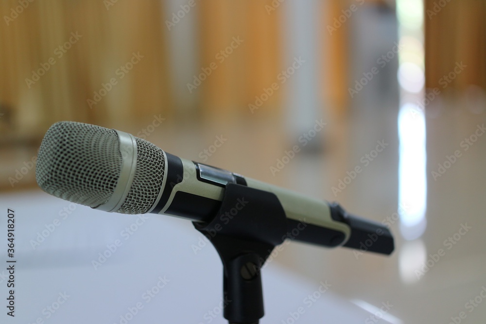 Fototapeta premium microphone on stage